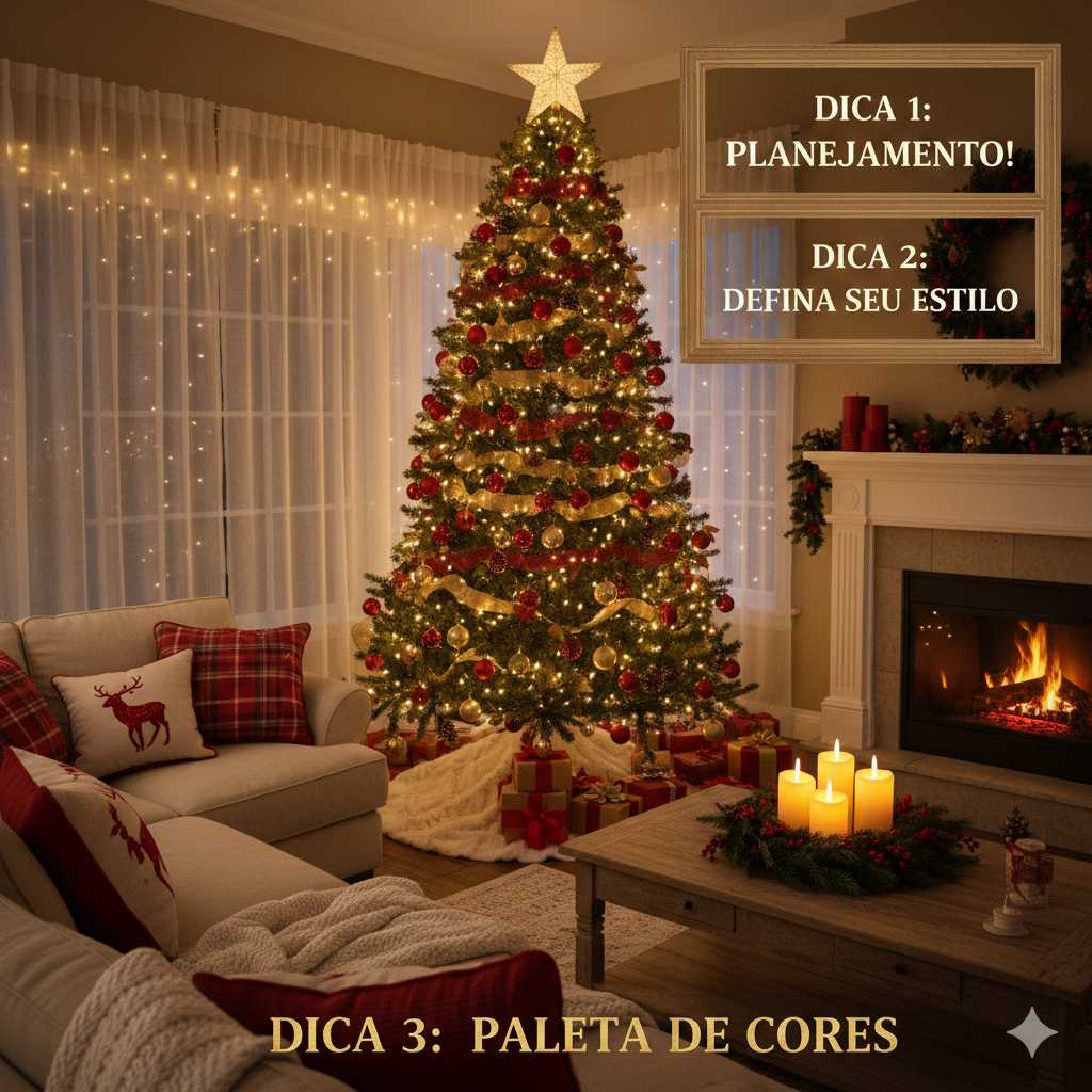 Aconchego na Sala de Estar com Árvore Central