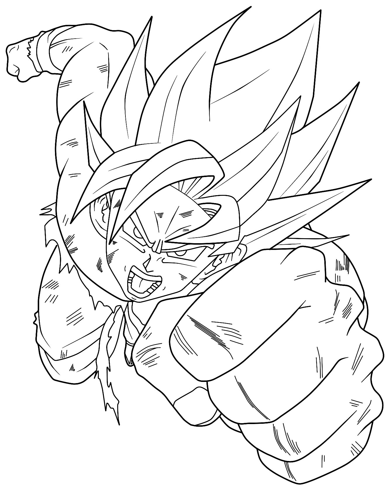 goku desenhos para colorir