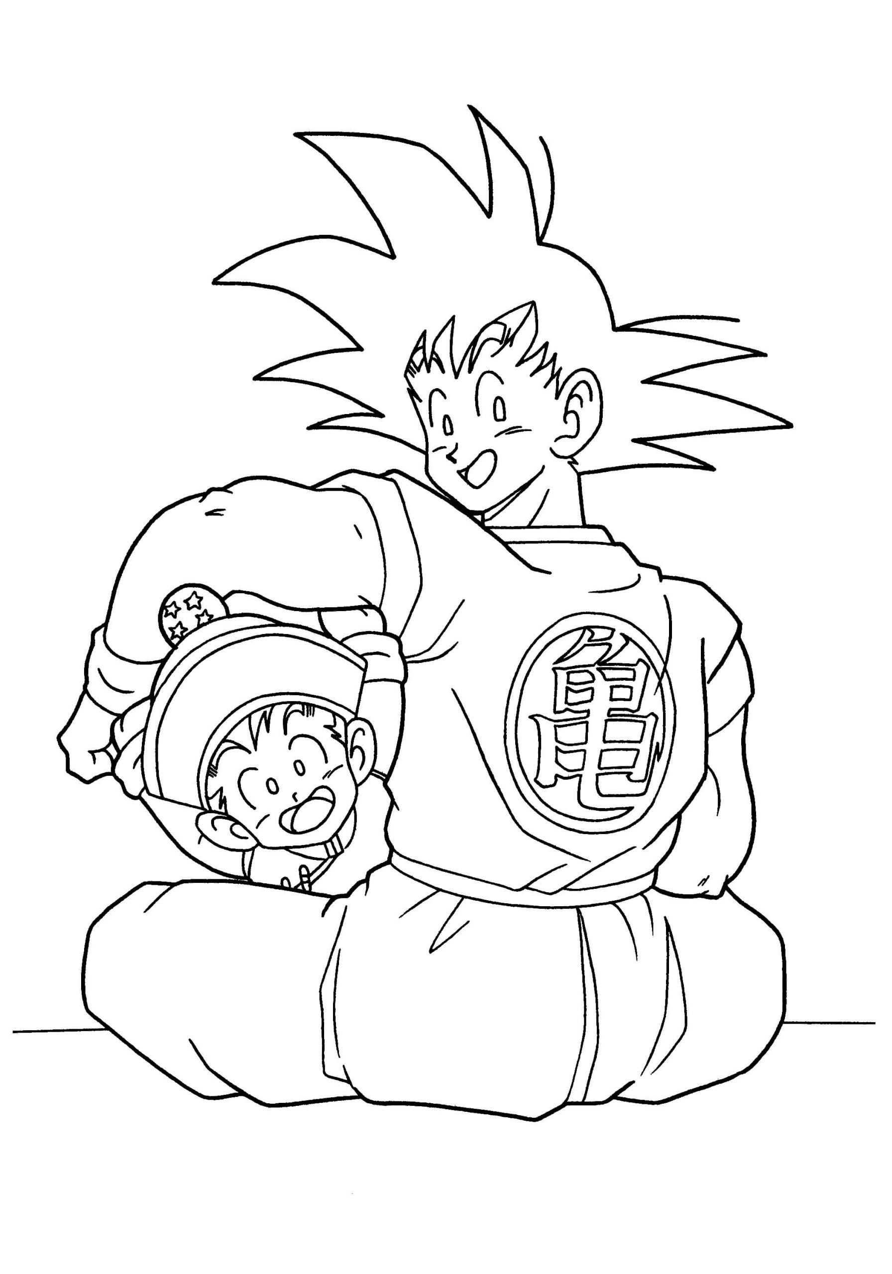 goku desenhos para colorir