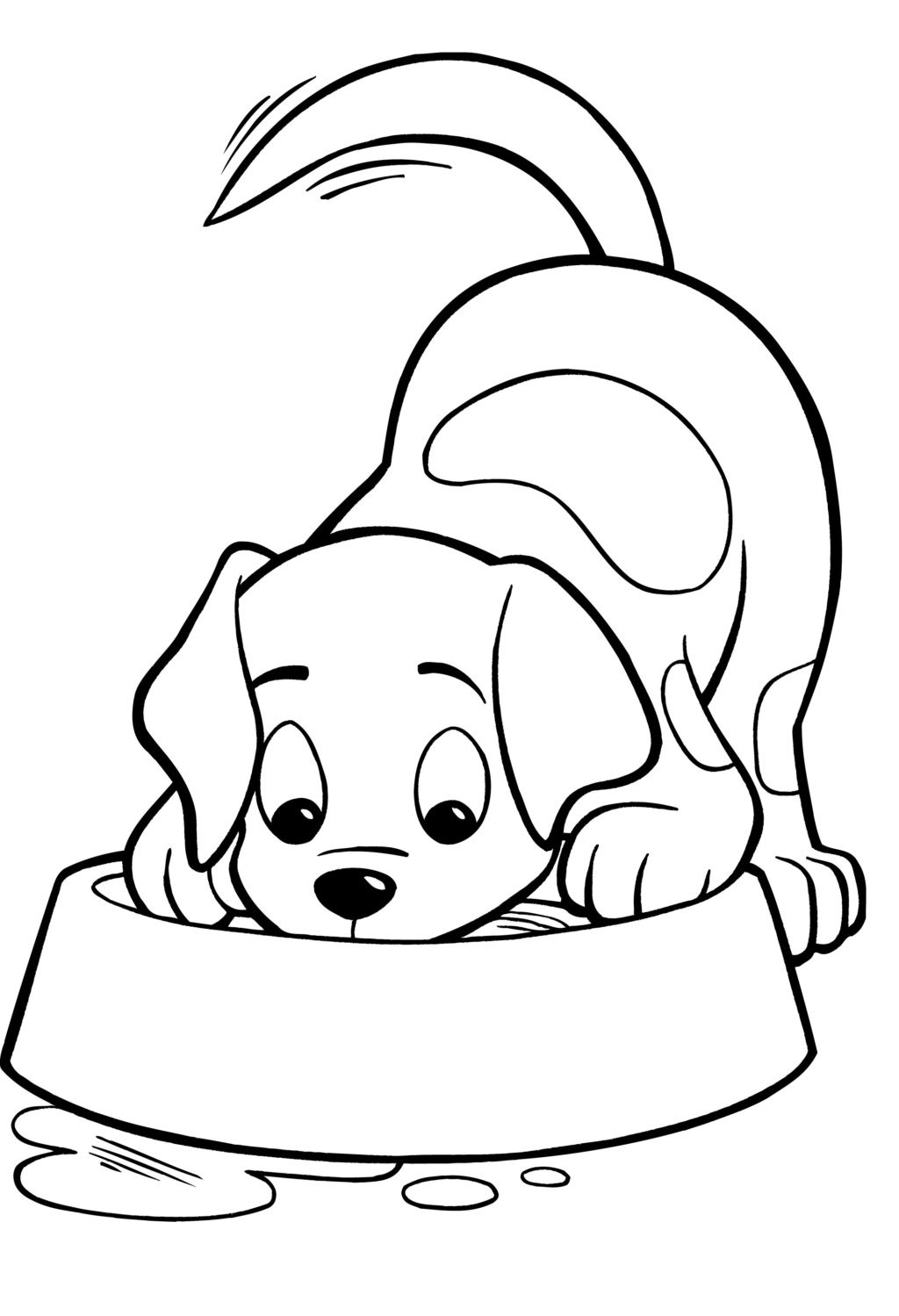 cachorro para colorir