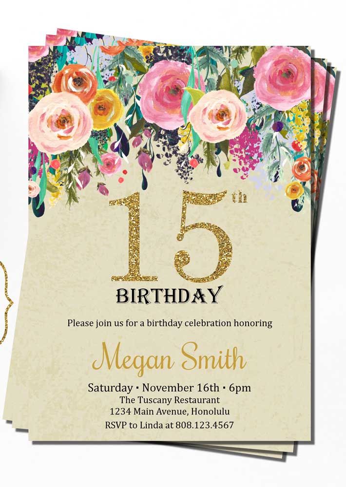 convite 15 anos