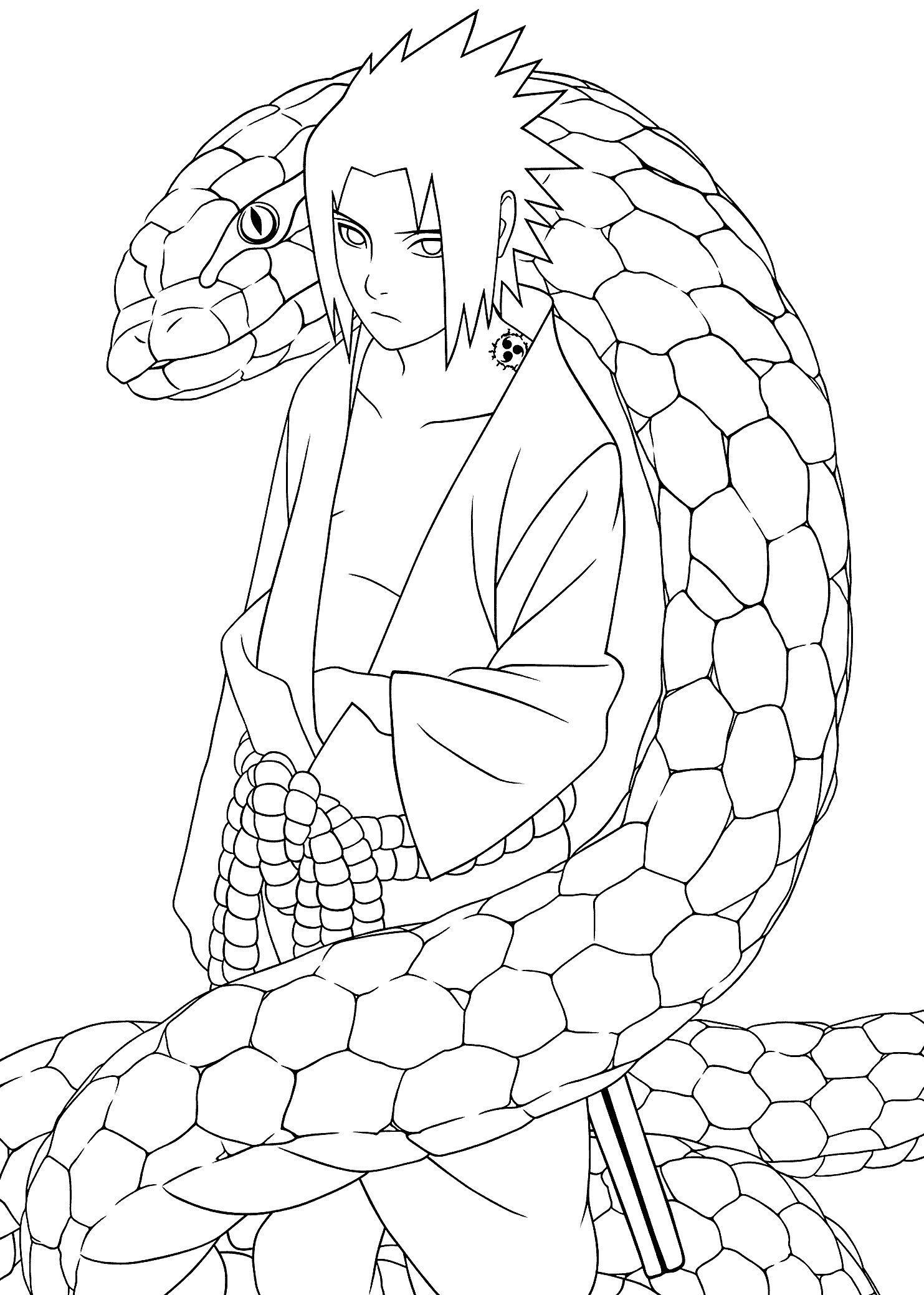 anime para colorir