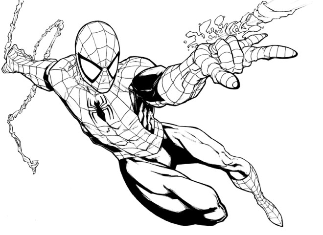Homem Aranha para colorir