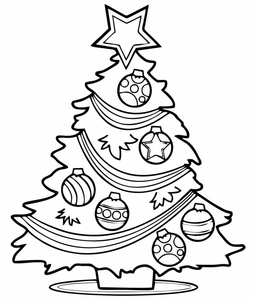 árvore de Natal para colorir