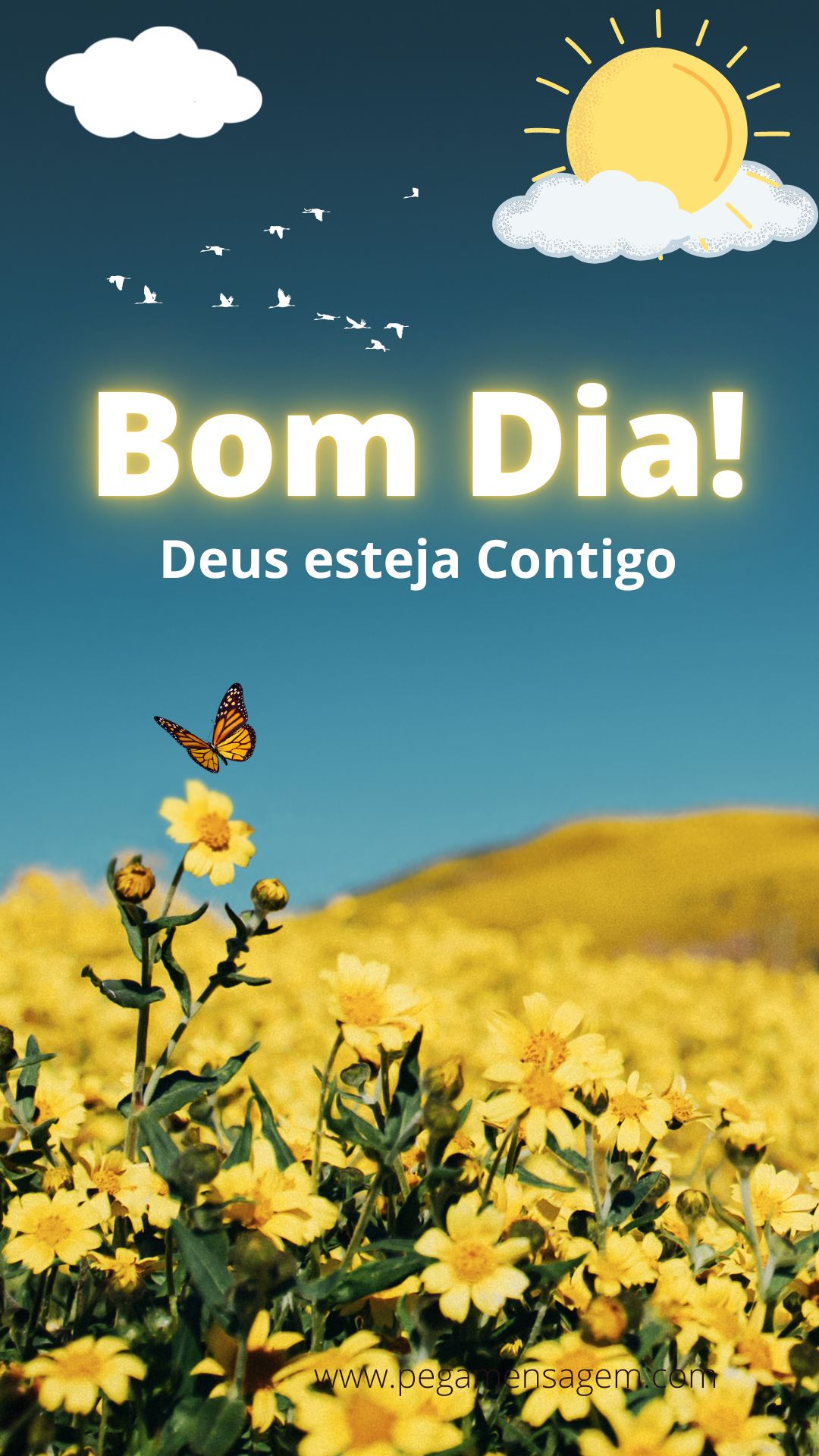 msg de bom dia com flores