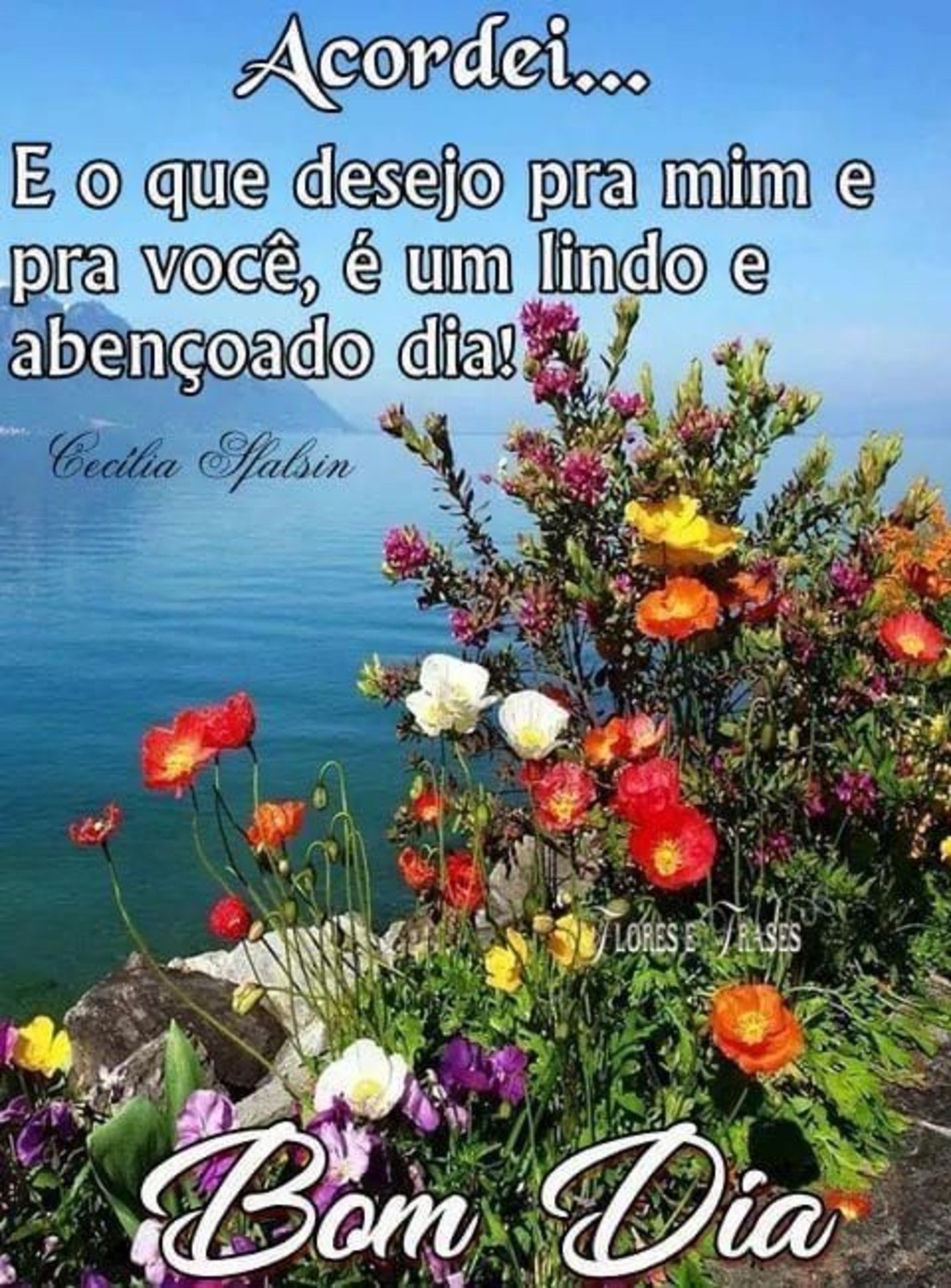 msg de bom dia com flores