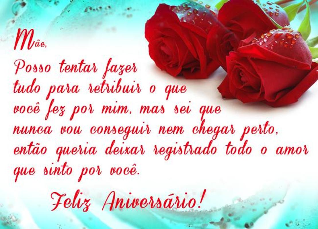 Mensagem de Feliz Aniversário para mãe