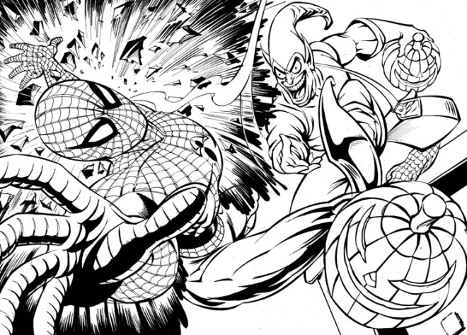 Homem Aranha para colorir