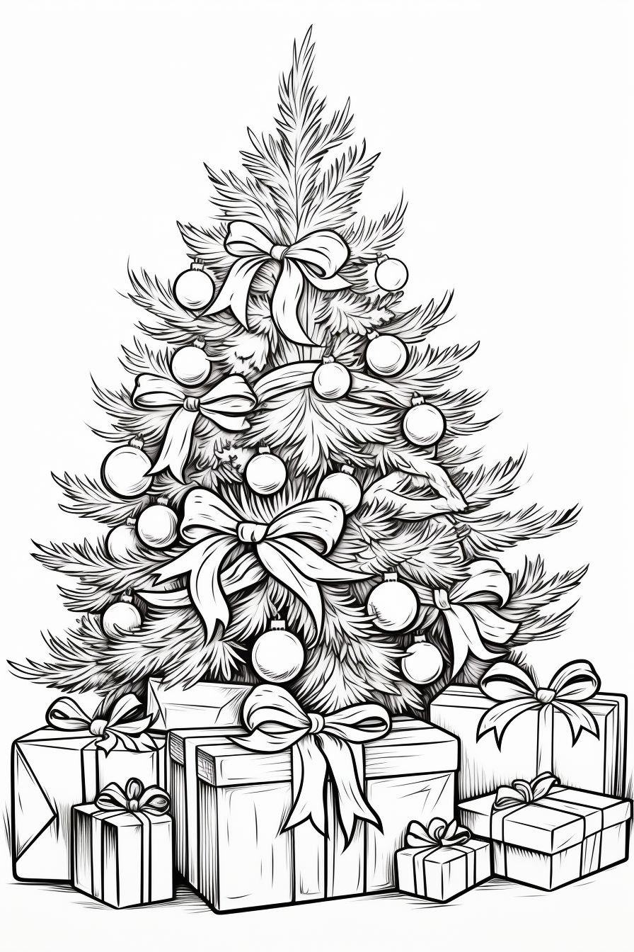 árvore de Natal para colorir
