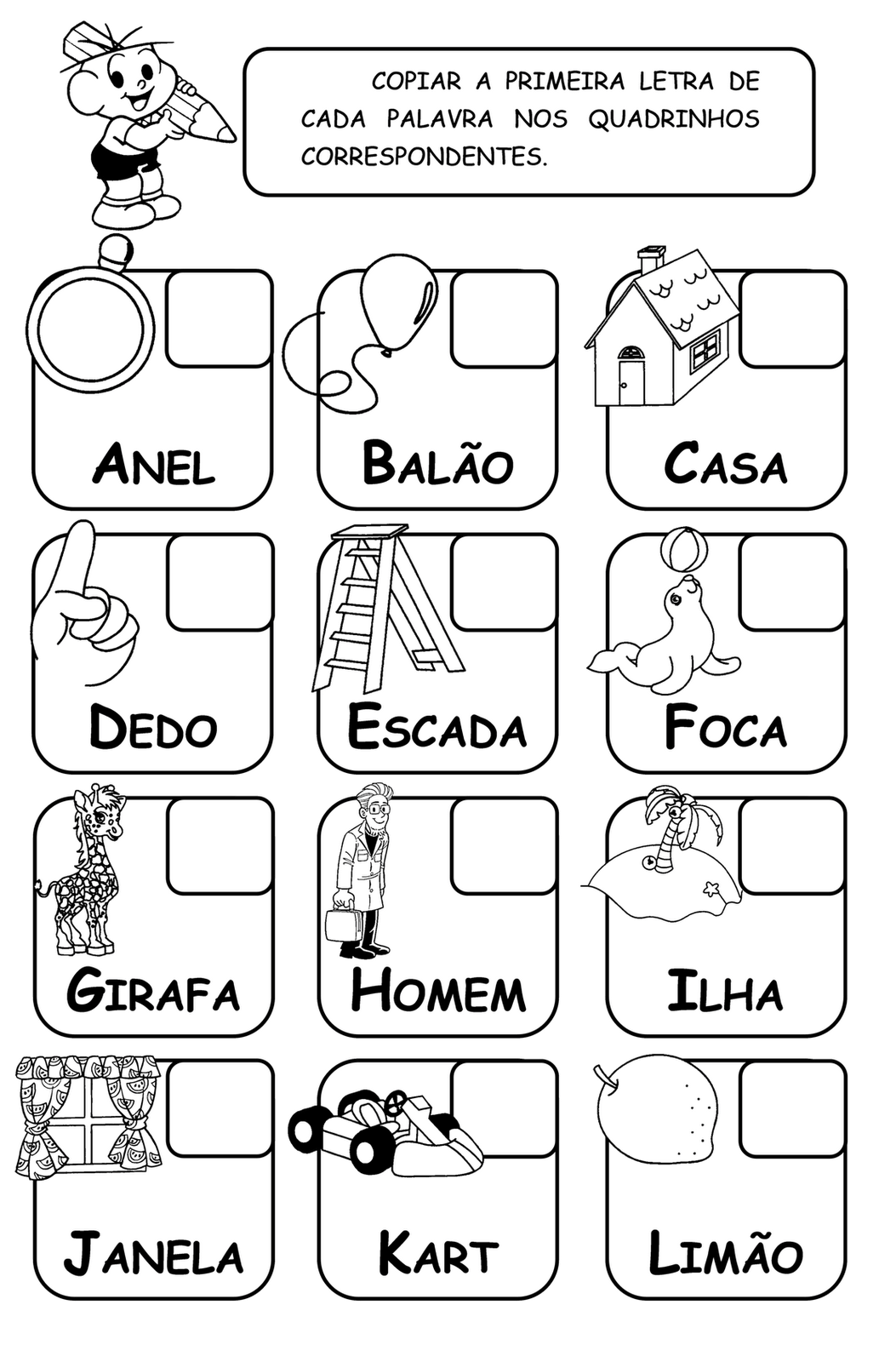 Atividade Alfabeto Educação Infantil