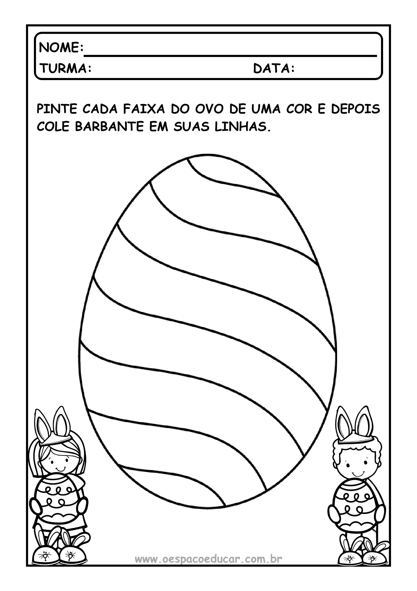 atividades sobre páscoa