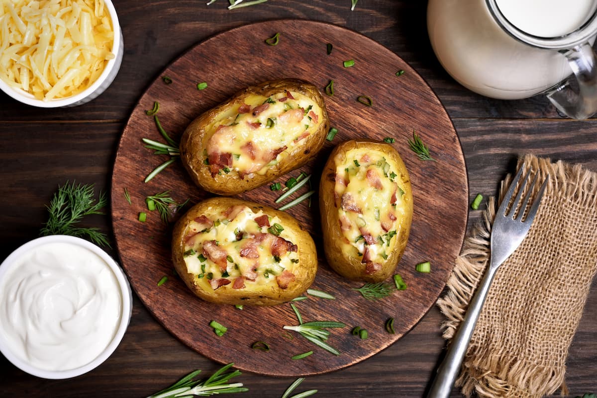 batata recheada na airfryer