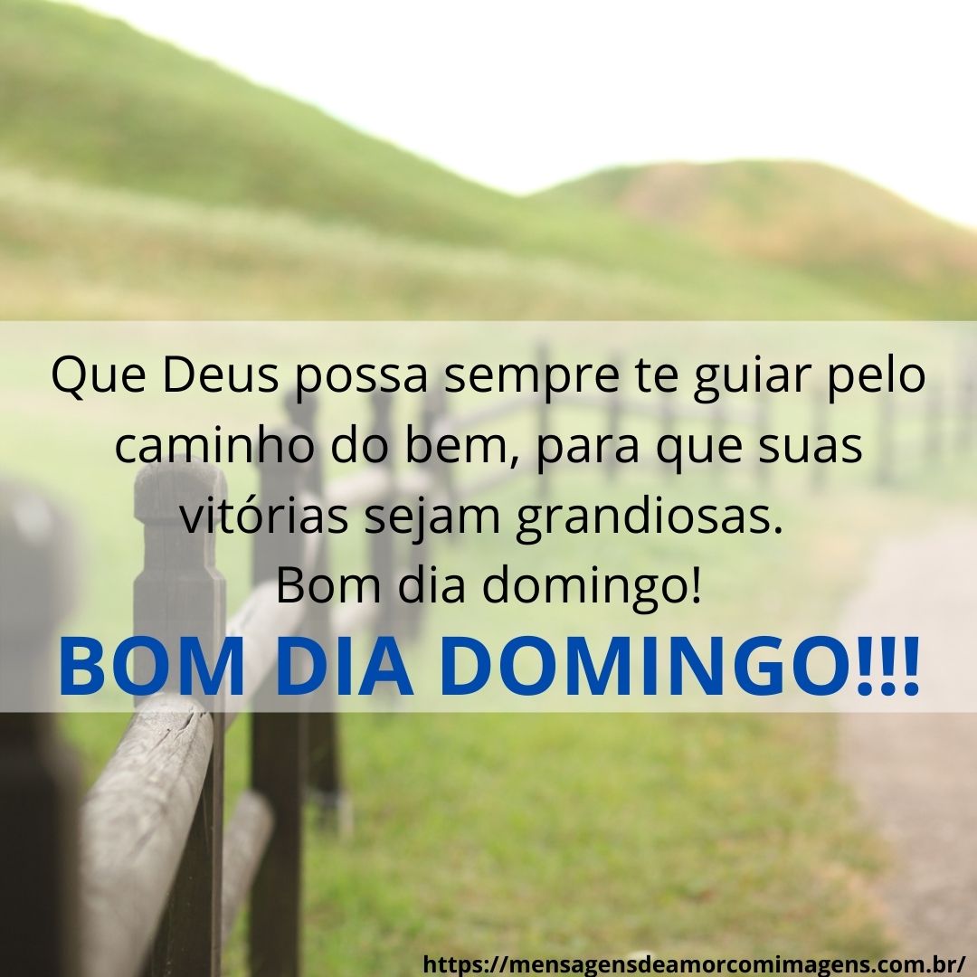 Mensagem Bom Dia Domingo