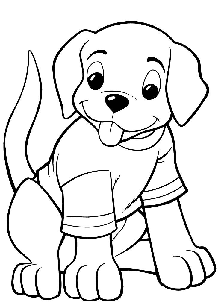 cachorro para colorir