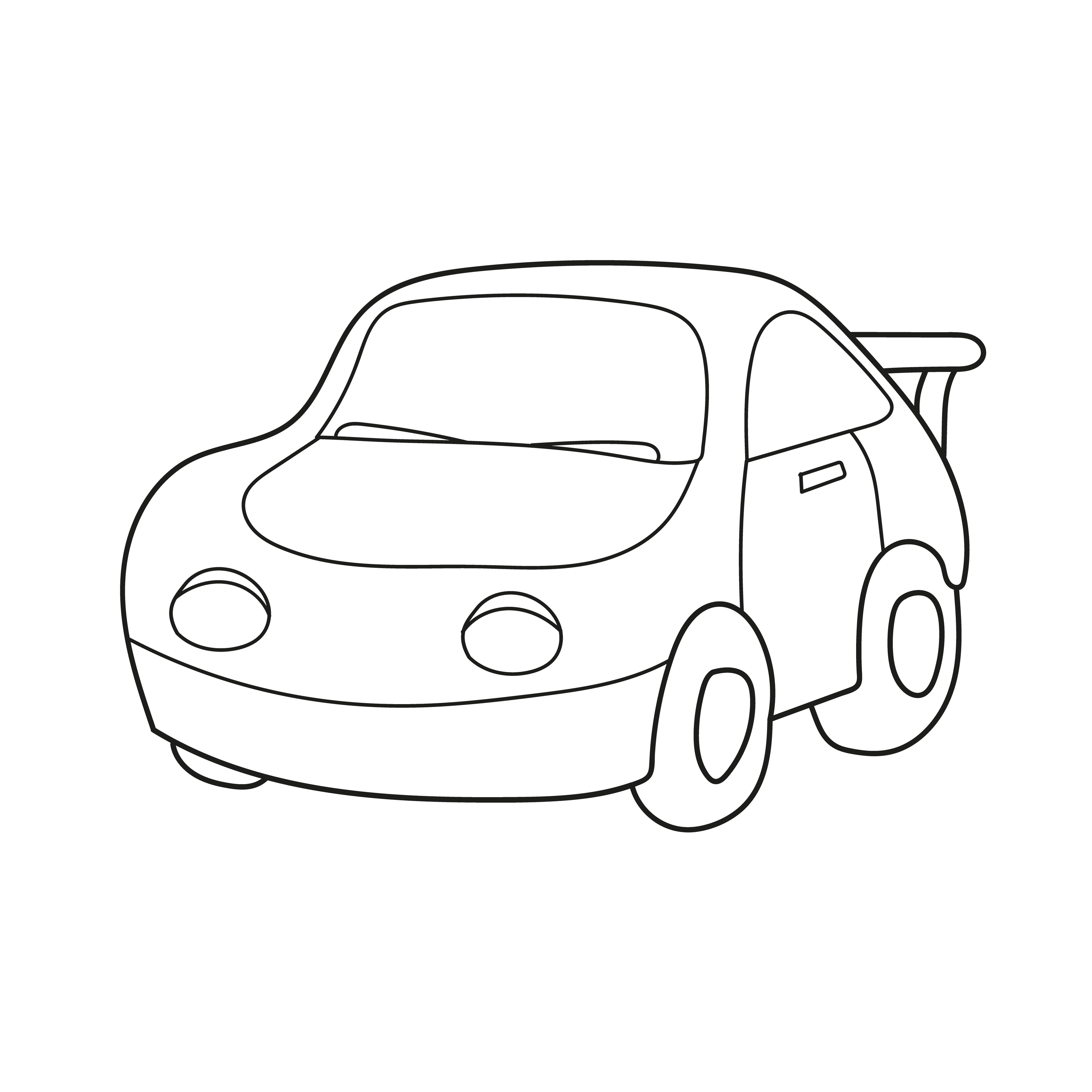carro para colorir