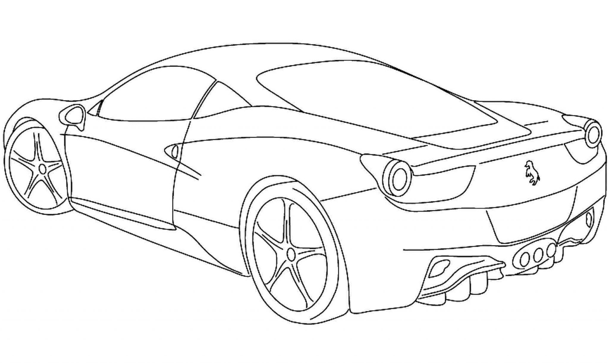 carro para colorir