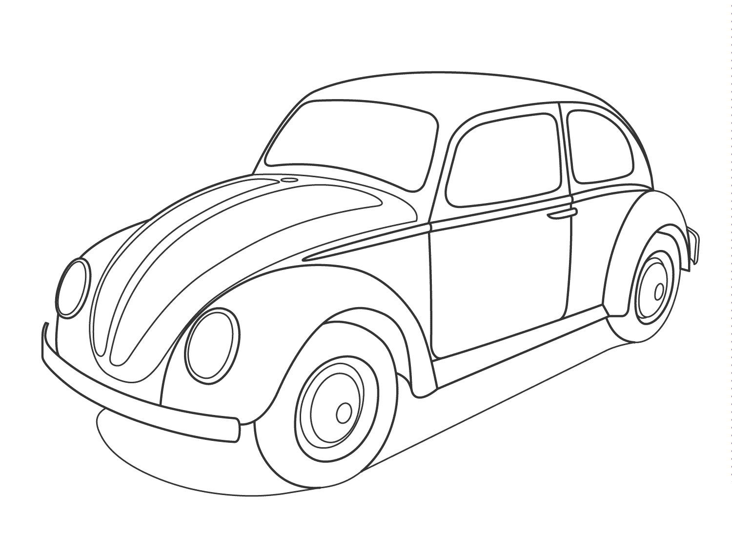 carro para colorir