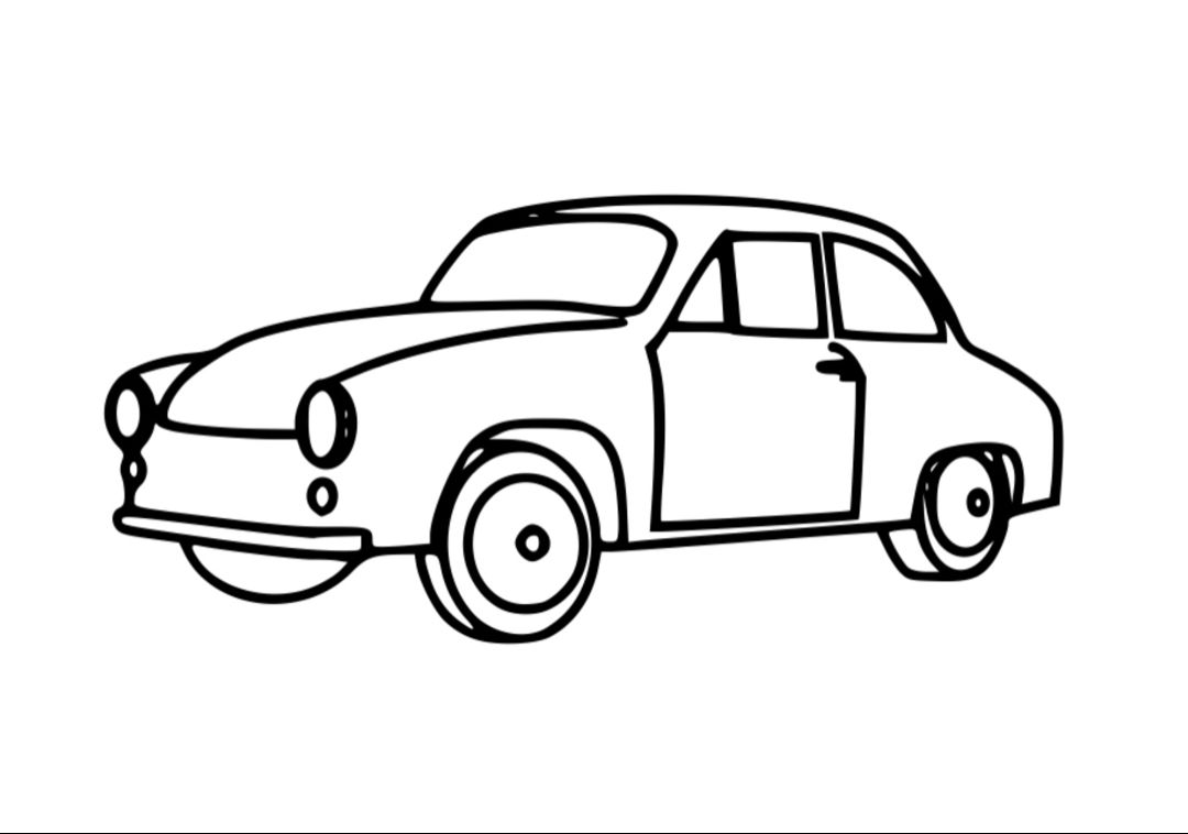 carro para colorir
