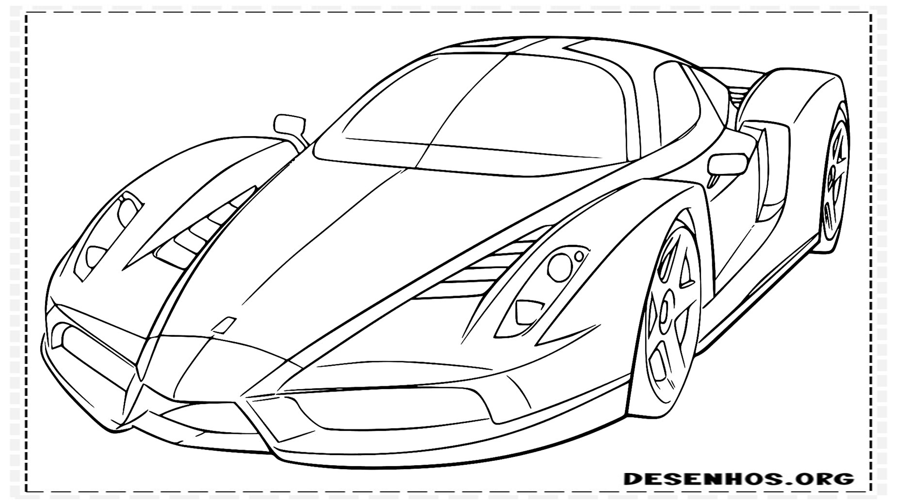 carro para colorir