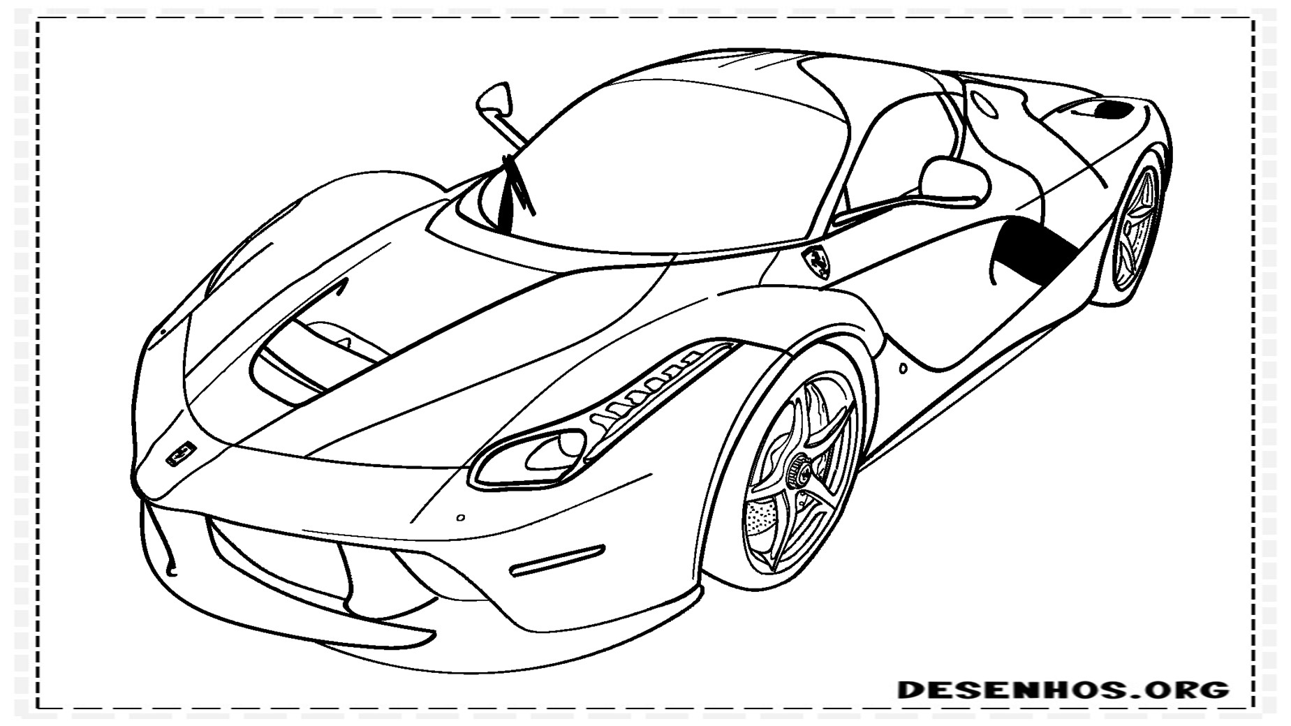 carro para colorir