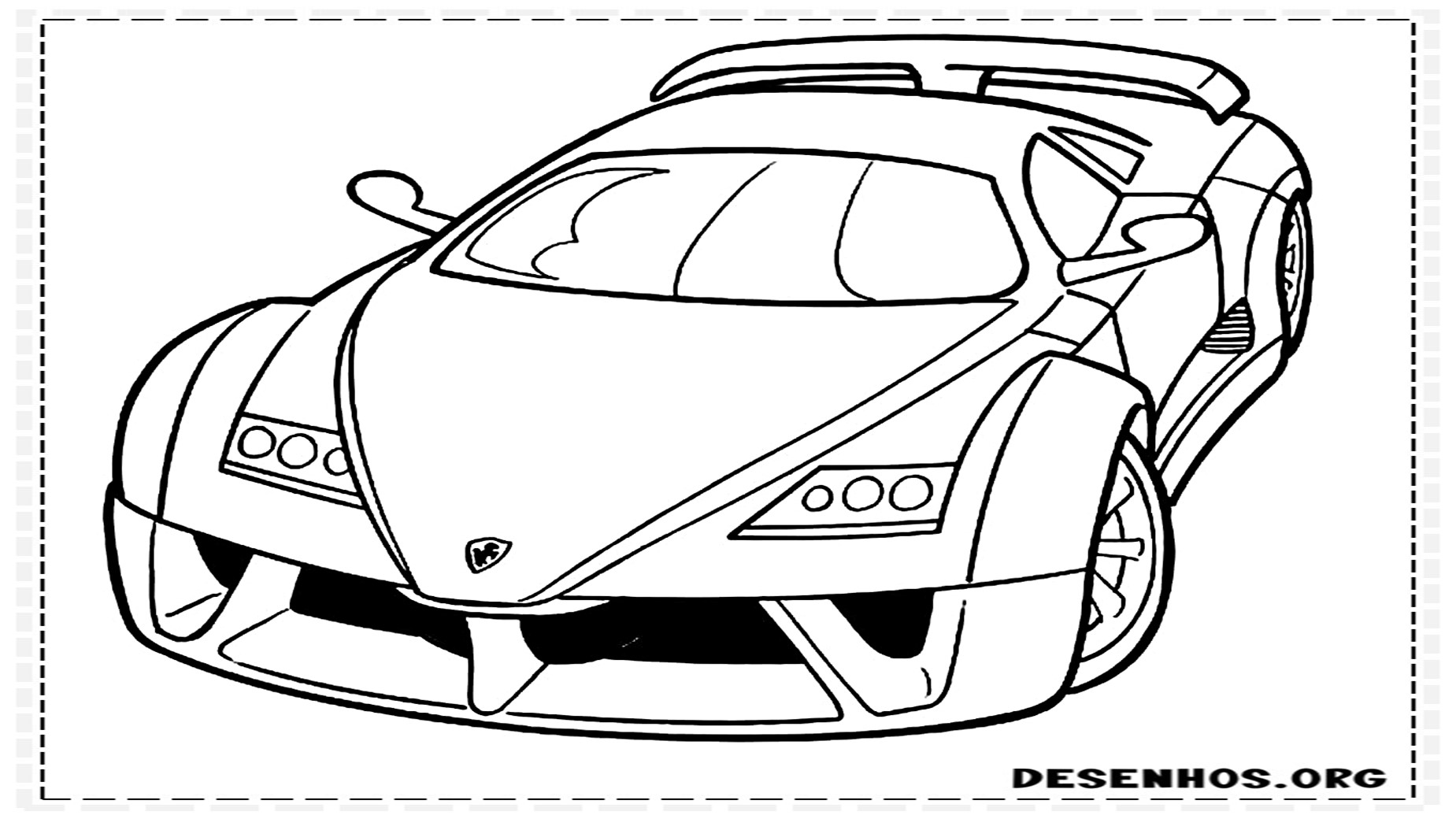 carro para colorir