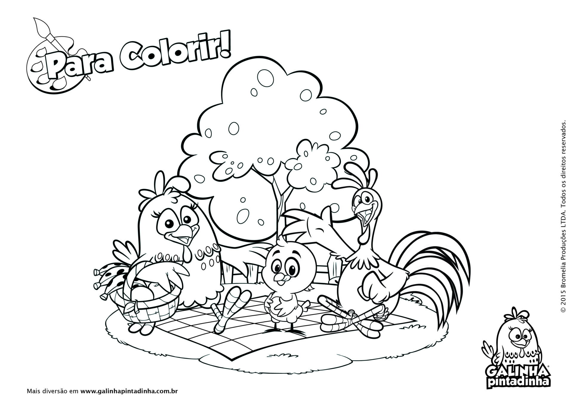 desenho da galinha pintadinha