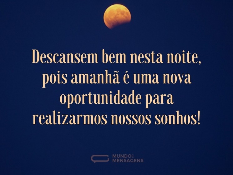 msg de boa noite para WhatsApp