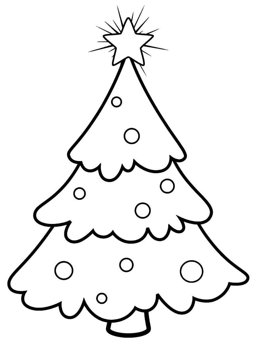 árvore de Natal para colorir