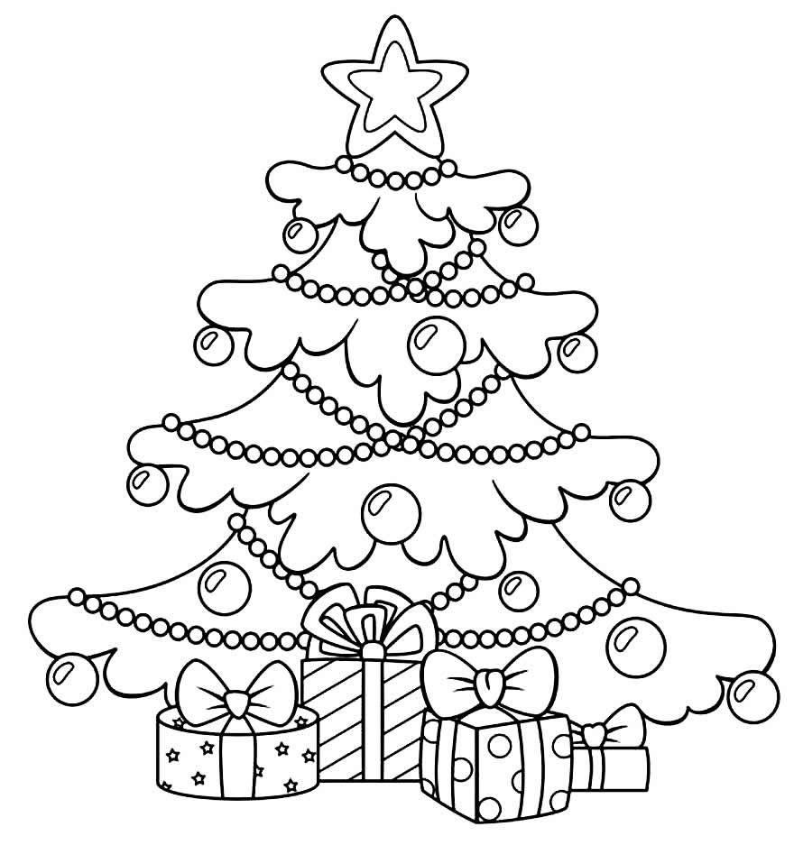 árvore de Natal para colorir