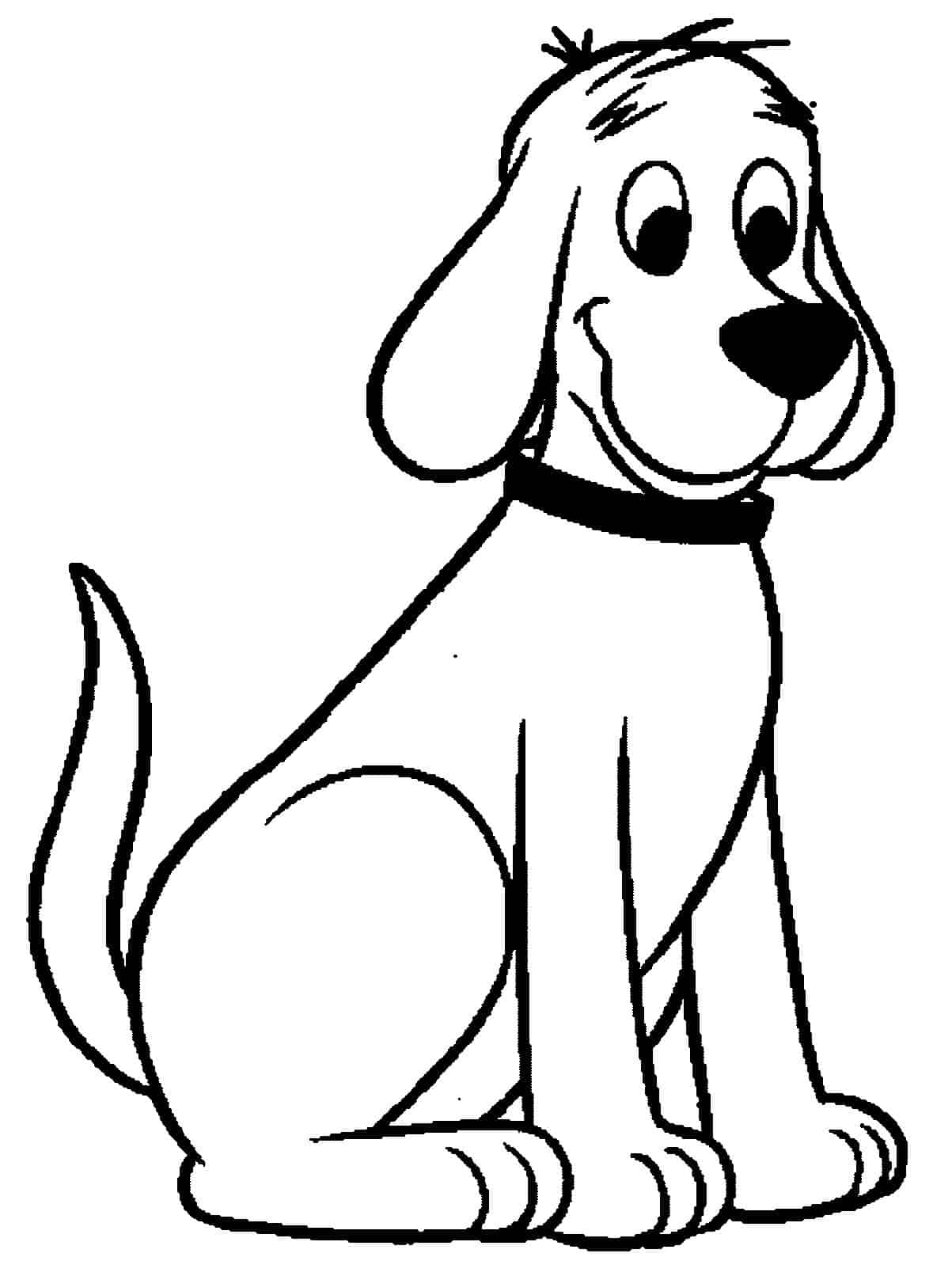 cachorro para colorir