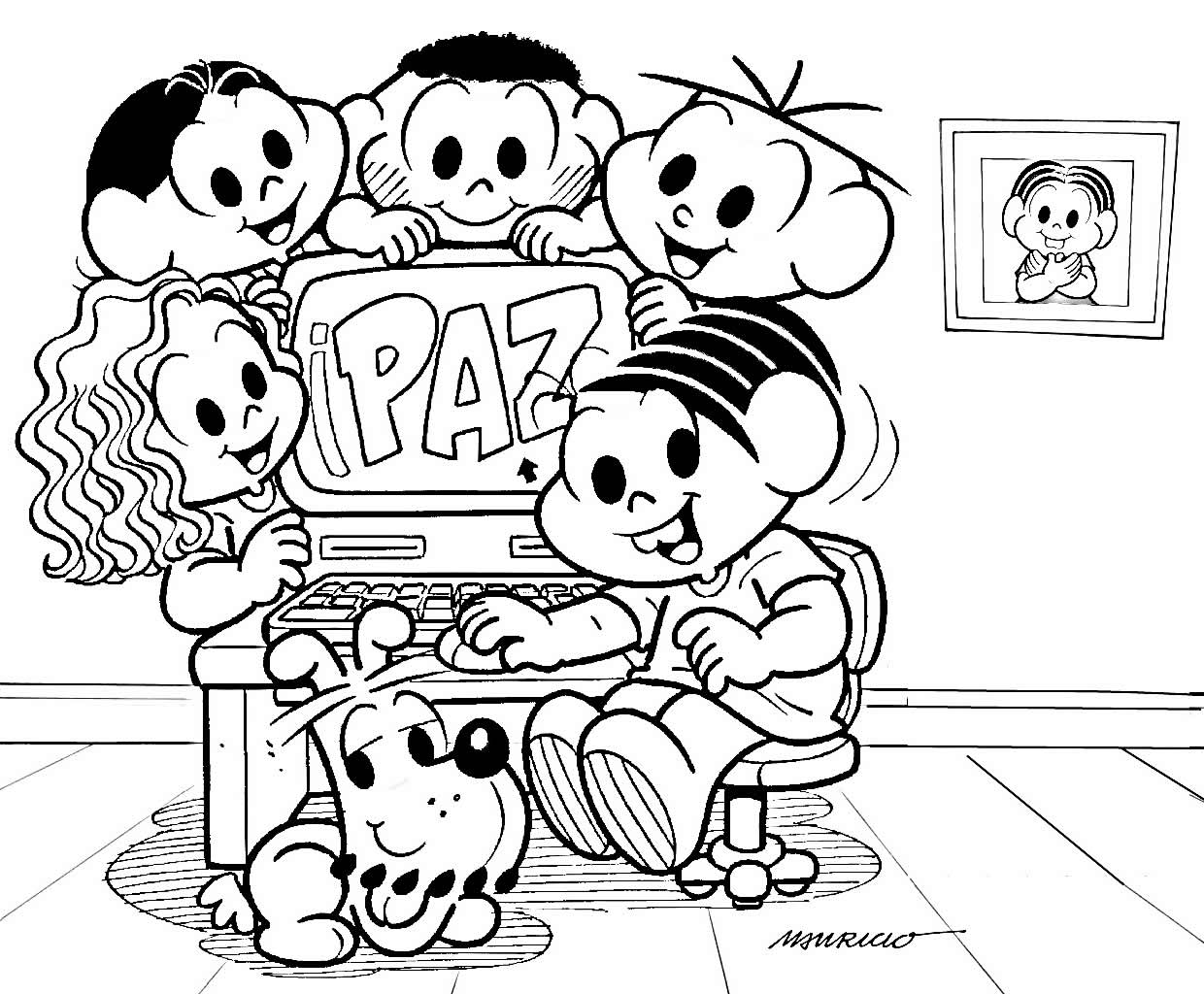 Desenhos para colorir Turma da Mônica