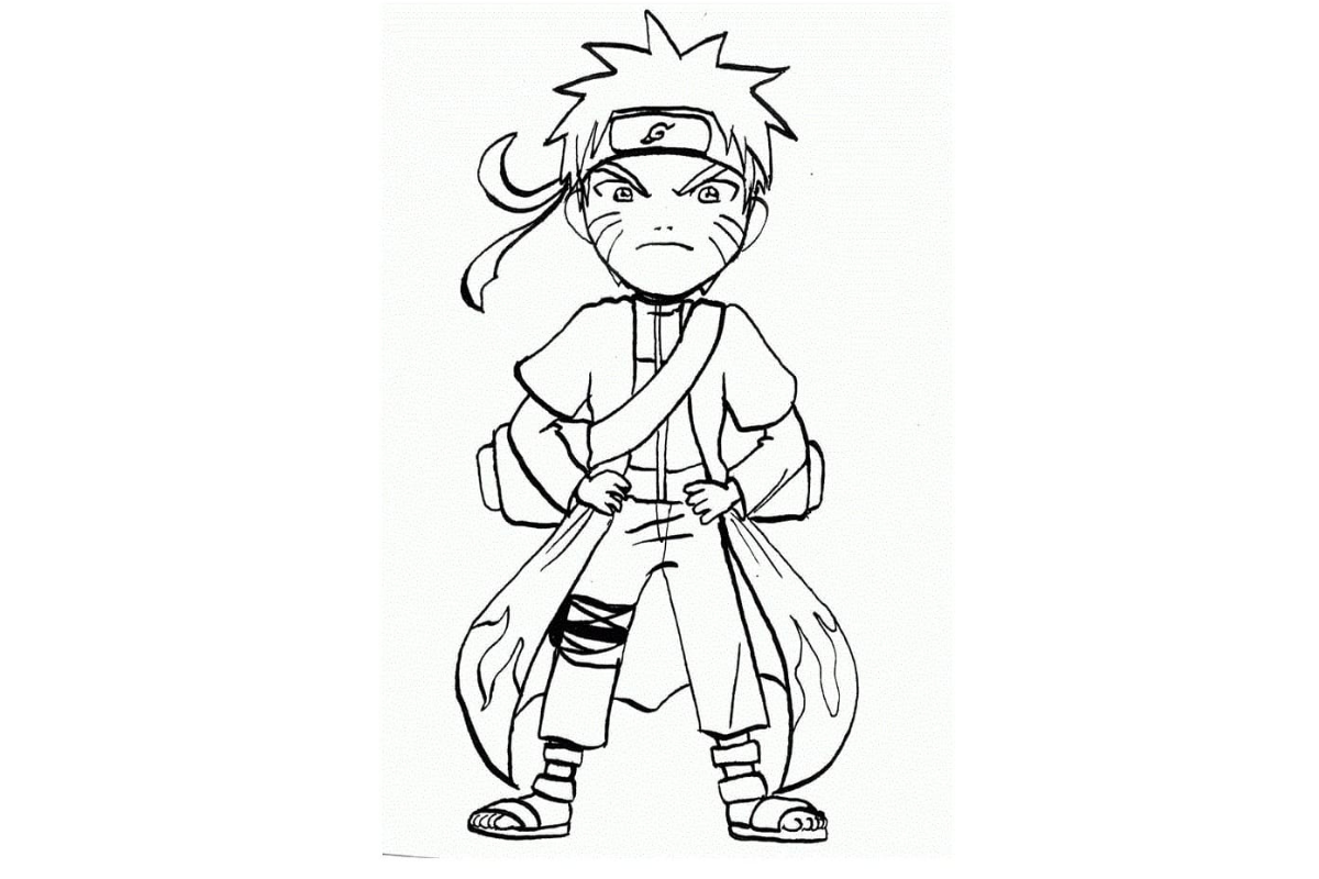desenho naruto para colorir mochila