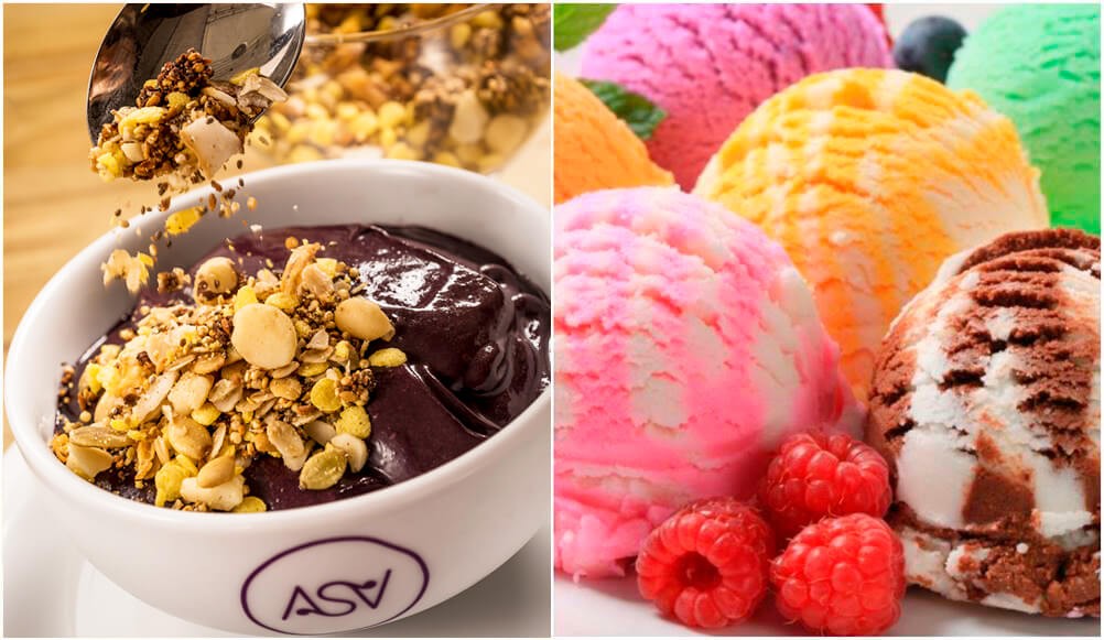 Sorvete e açaí 