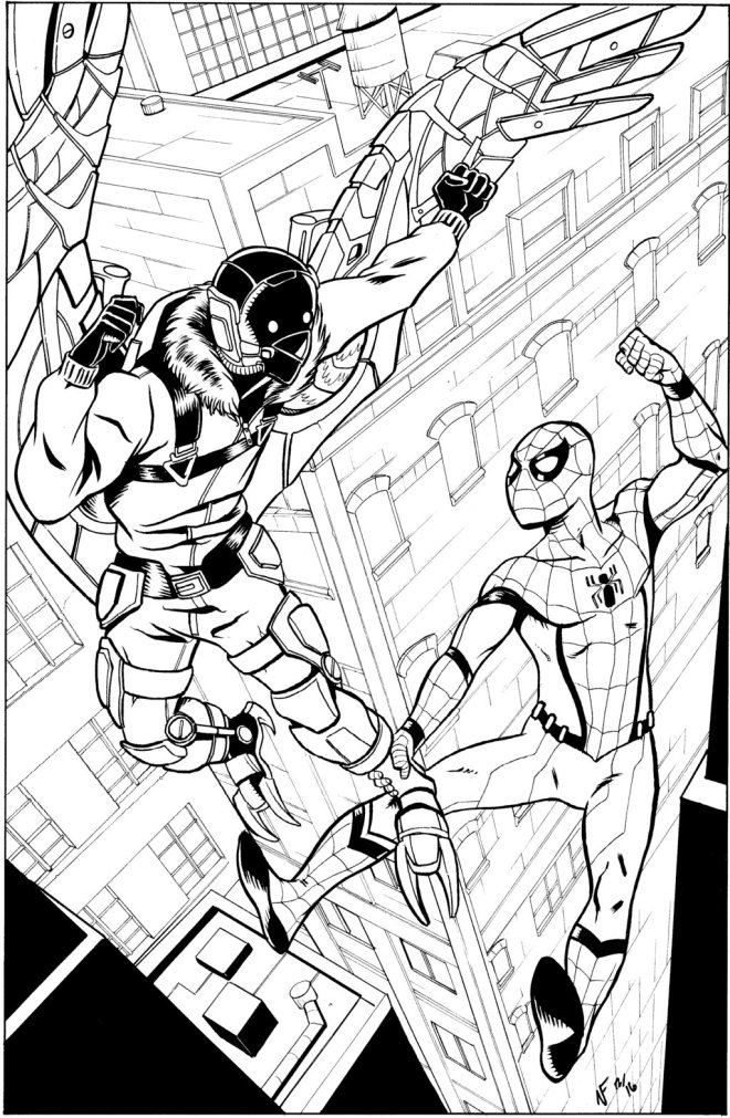 Homem Aranha para colorir
