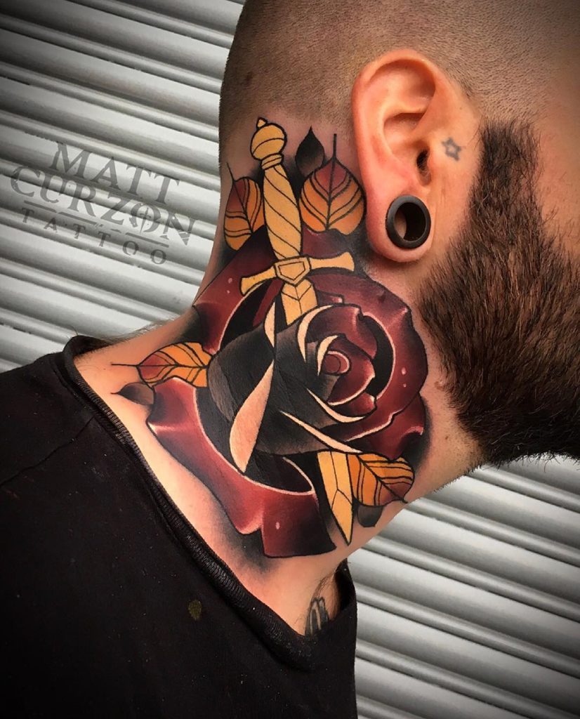 tattoos no pescoço masculina