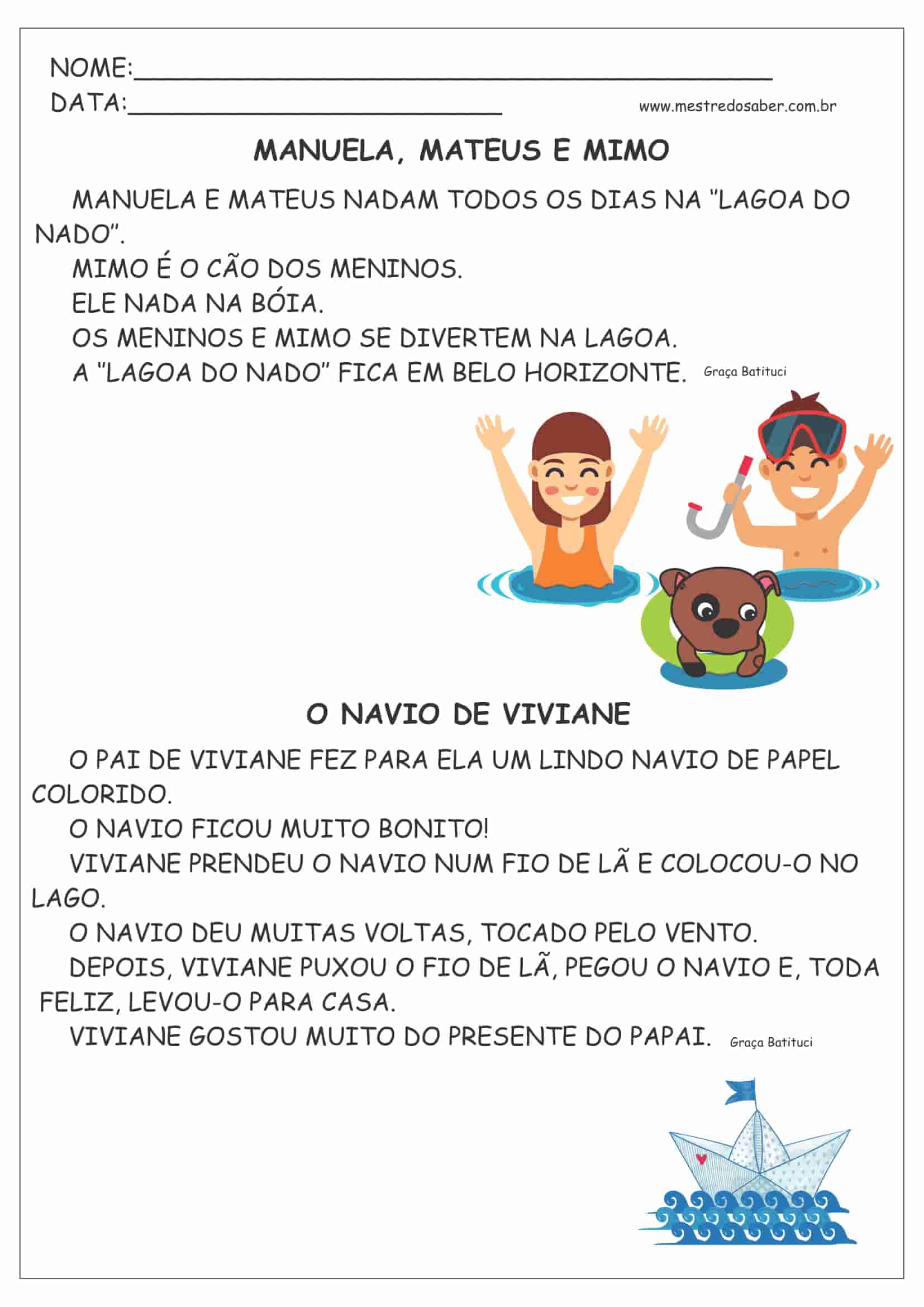 Textos pequenos para leitura
