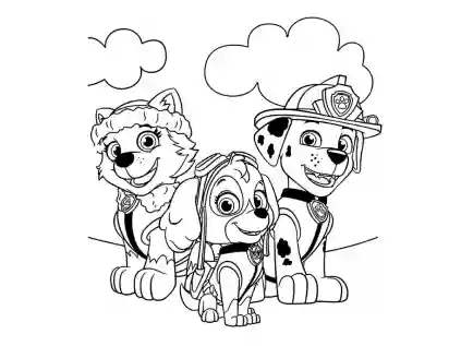 Desenho Patrulha Canina para colorir