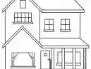 Confira desenho de casa para colorir